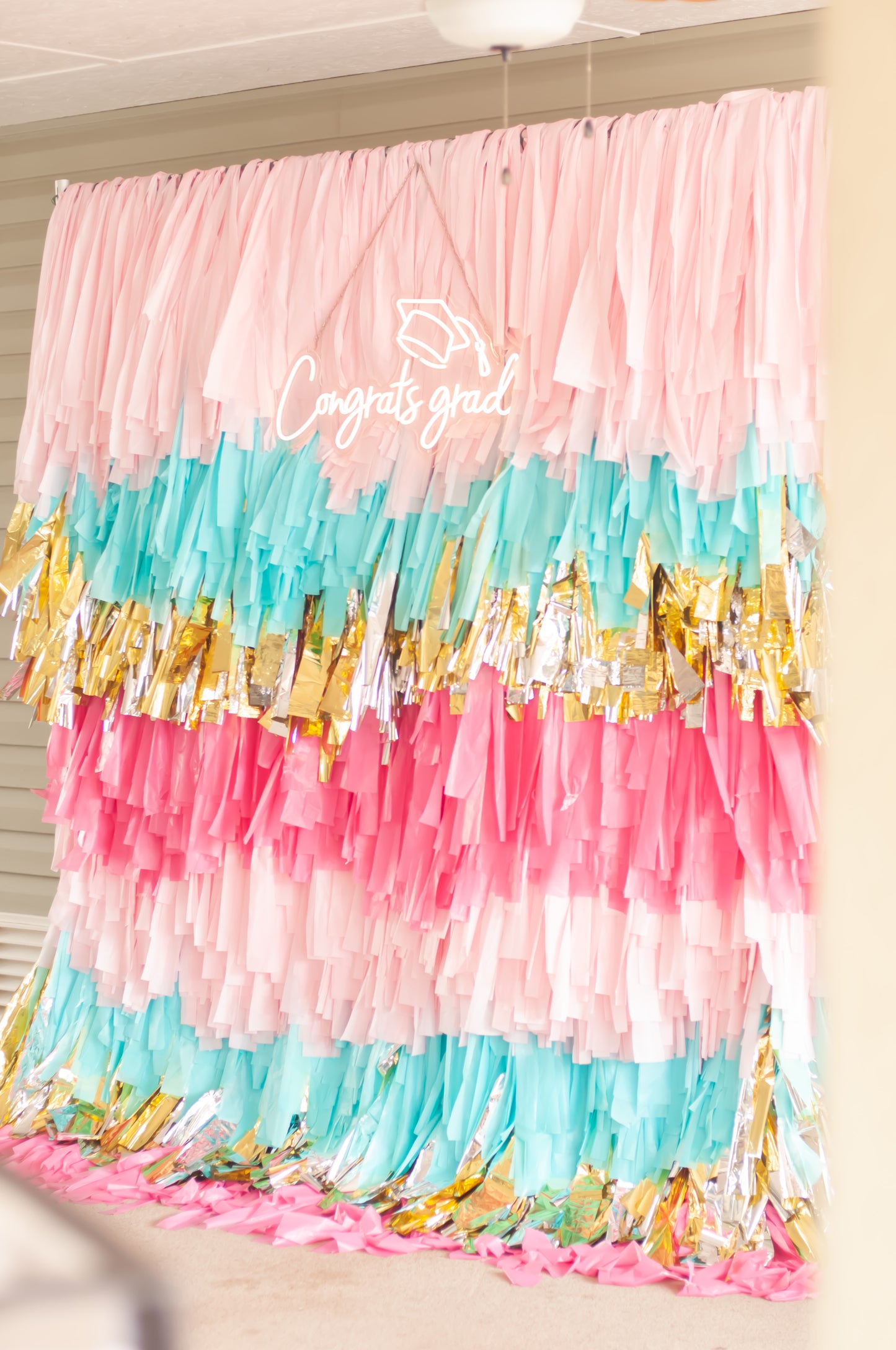 Custom Color Fringe Backdrop