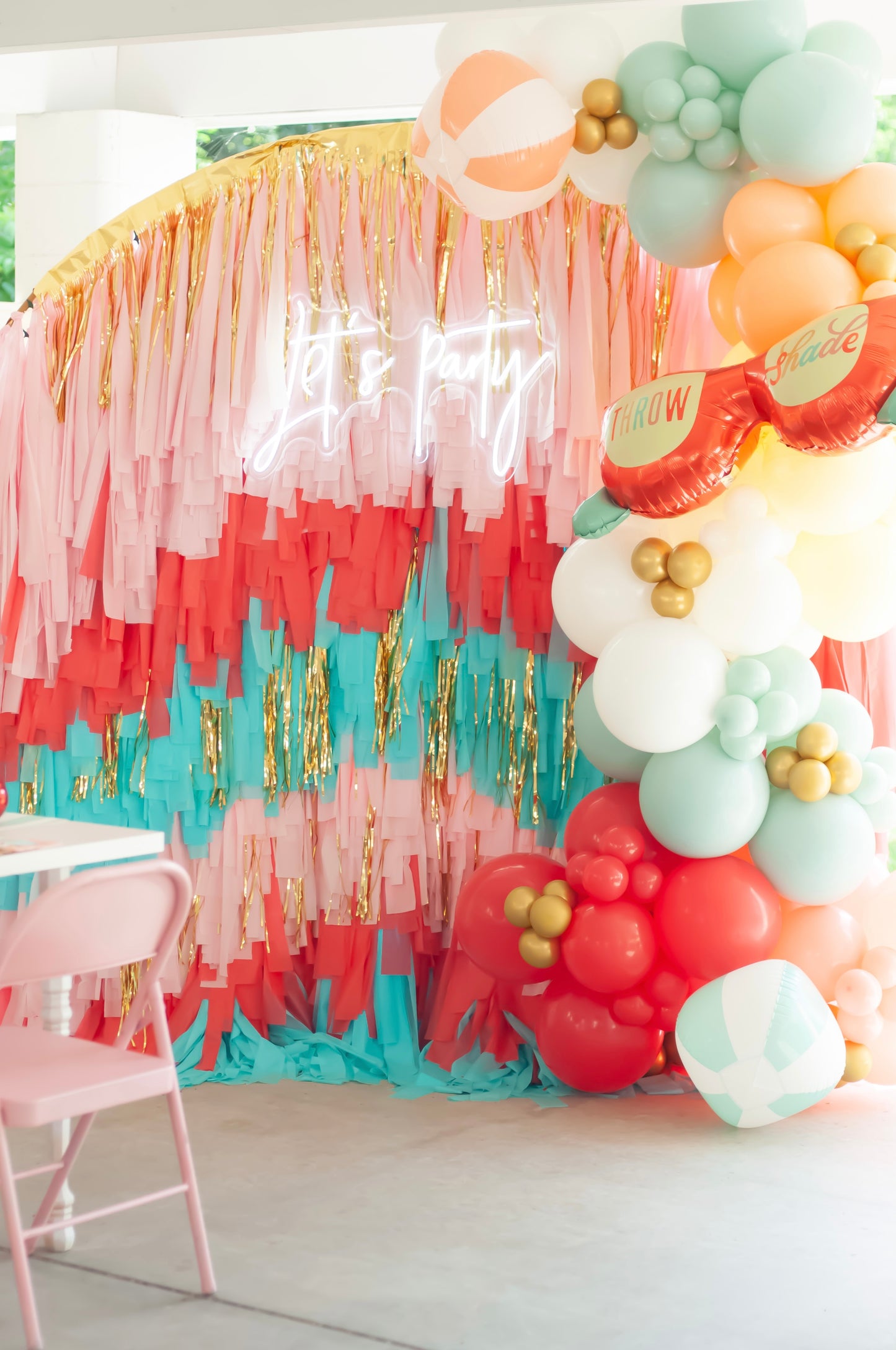 Lets party neon sign