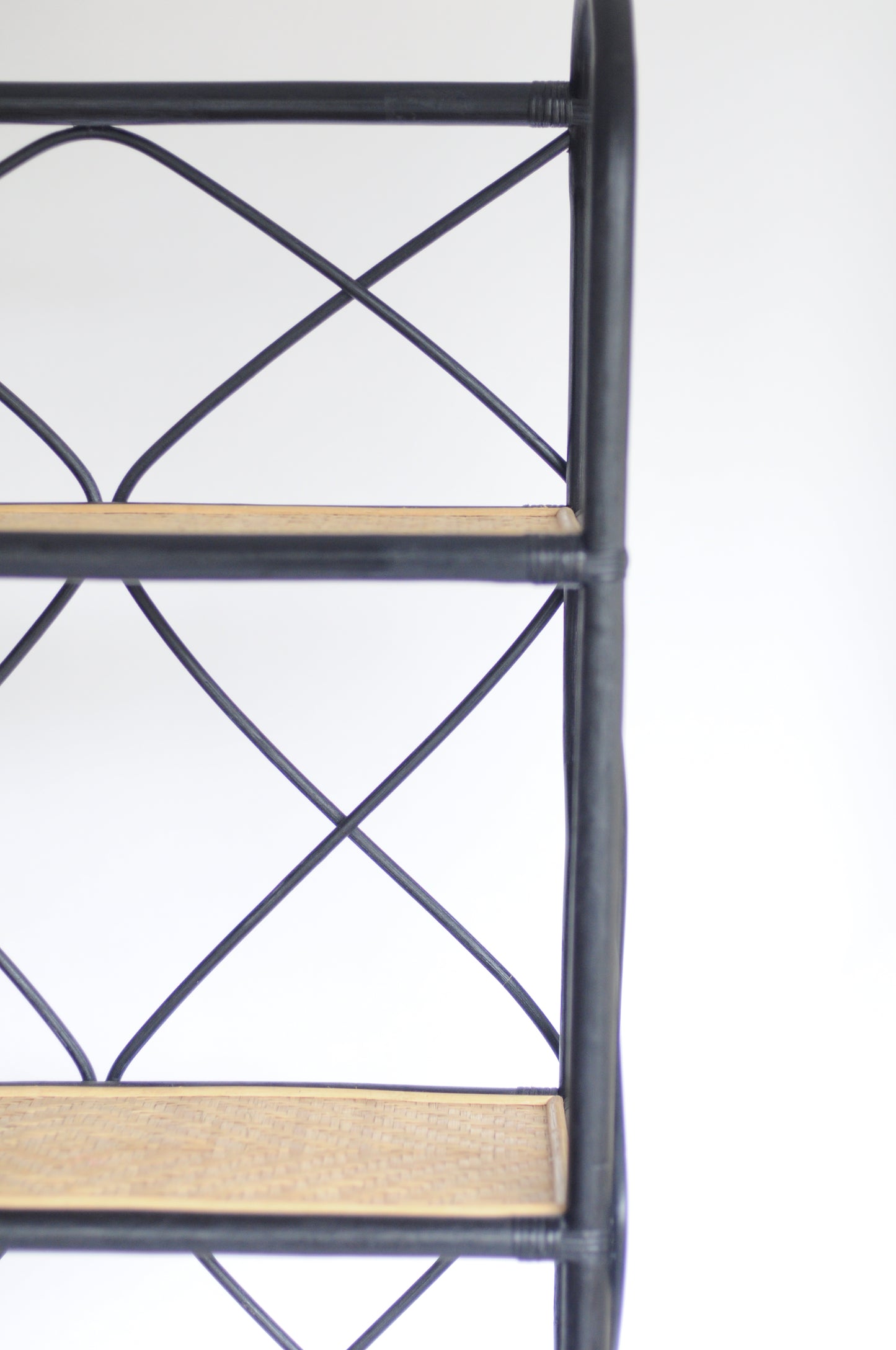 Rattan party favor shelf